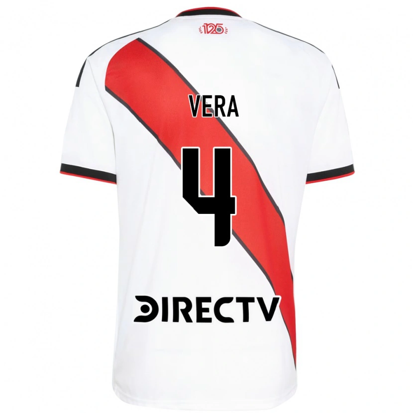 Danxen Mulher Camisola Lautaro Vera #4 Vermelho Branco Preto Principal 2026/27 Camisa