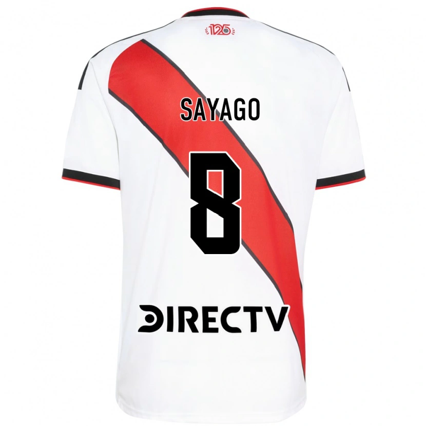 Danxen Mulher Camisola Valentín Sayago #8 Vermelho Branco Preto Principal 2026/27 Camisa
