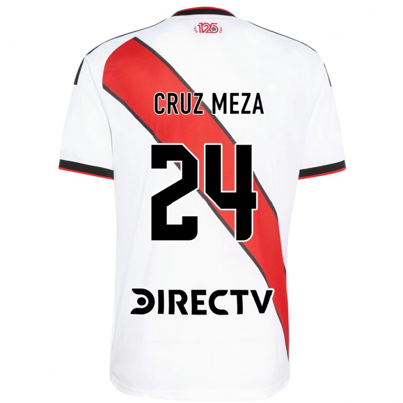 Danxen Mulher Camisola Juan Cruz Meza #24 Vermelho Branco Preto Principal 2026/27 Camisa