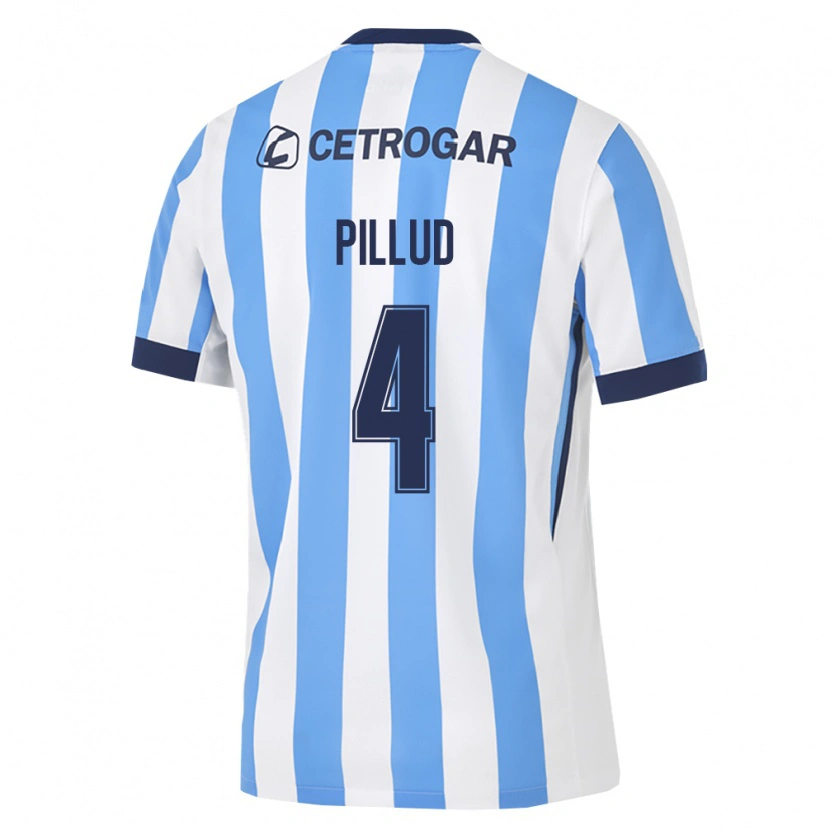 Danxen Mulher Camisola Ivan Pillud #4 Azul Claro Branco Preto Principal 2026/27 Camisa