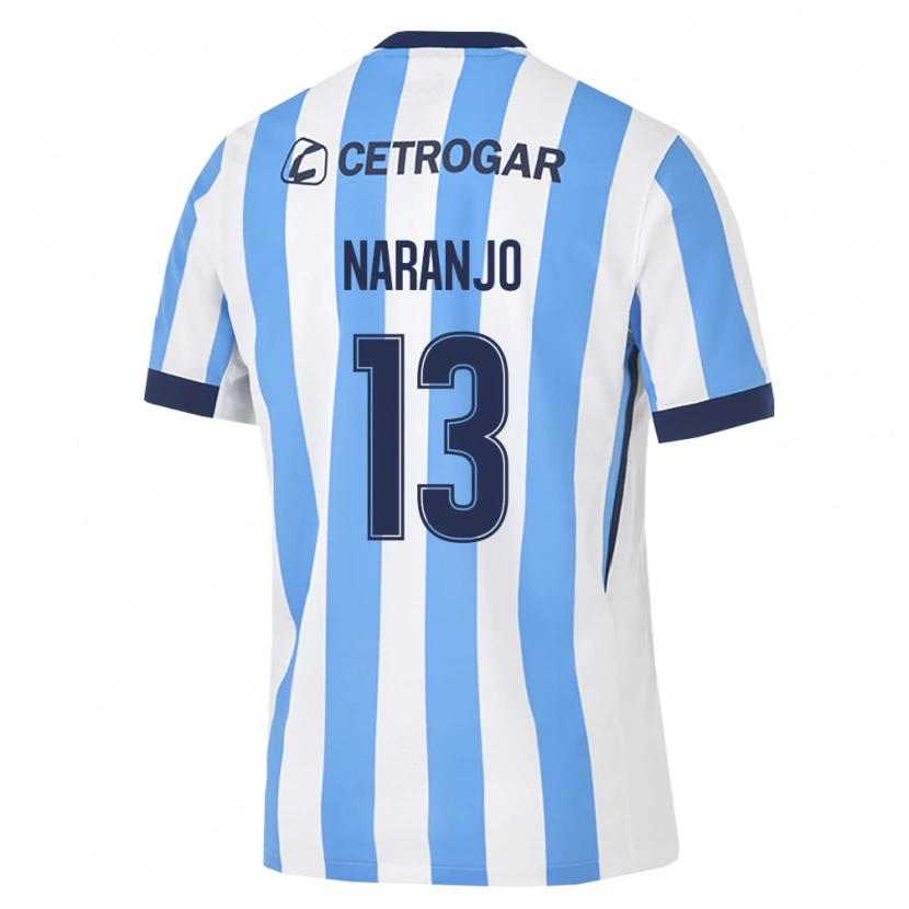 Danxen Mulher Camisola Luciano Naranjo #13 Azul Claro Branco Preto Principal 2026/27 Camisa