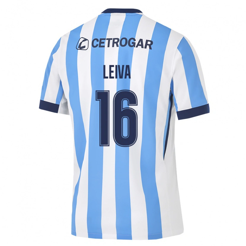 Danxen Mulher Camisola Gonzalo Leiva #16 Azul Claro Branco Preto Principal 2026/27 Camisa