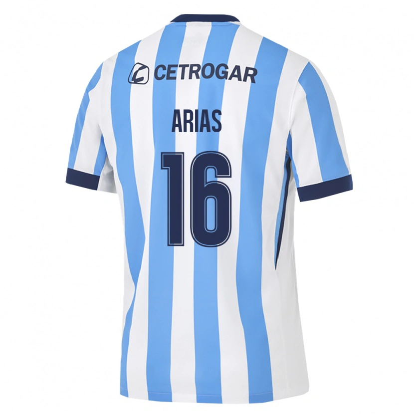 Danxen Mulher Camisola Jeremías Arias #16 Azul Claro Branco Preto Principal 2026/27 Camisa