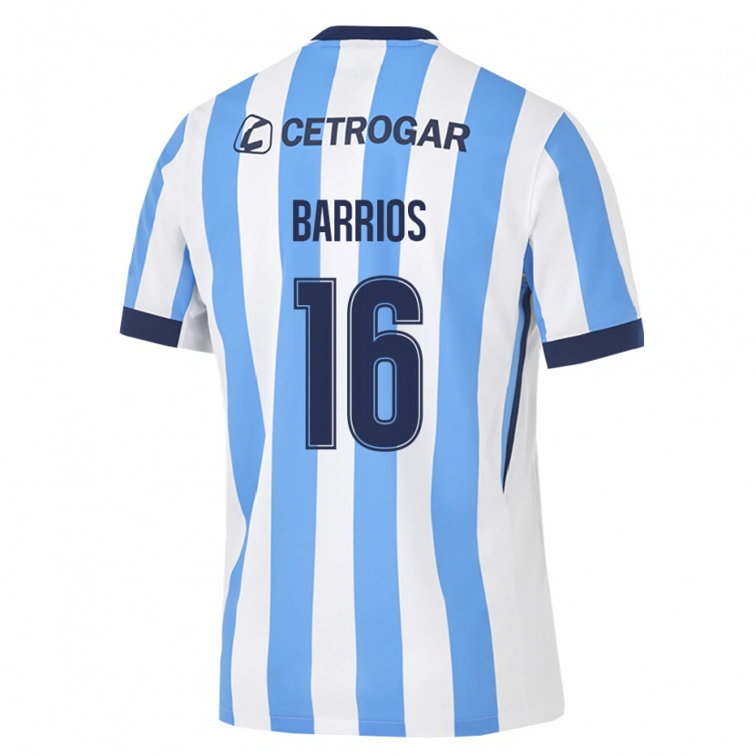 Danxen Mulher Camisola Martín Barrios #16 Azul Claro Branco Preto Principal 2026/27 Camisa
