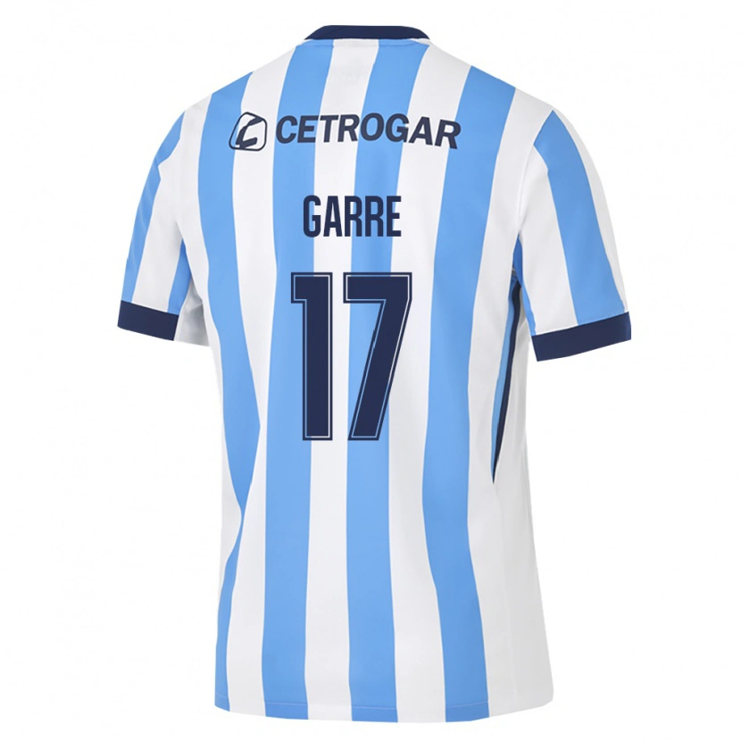 Danxen Mulher Camisola Benjamin Garre #17 Azul Claro Branco Preto Principal 2026/27 Camisa