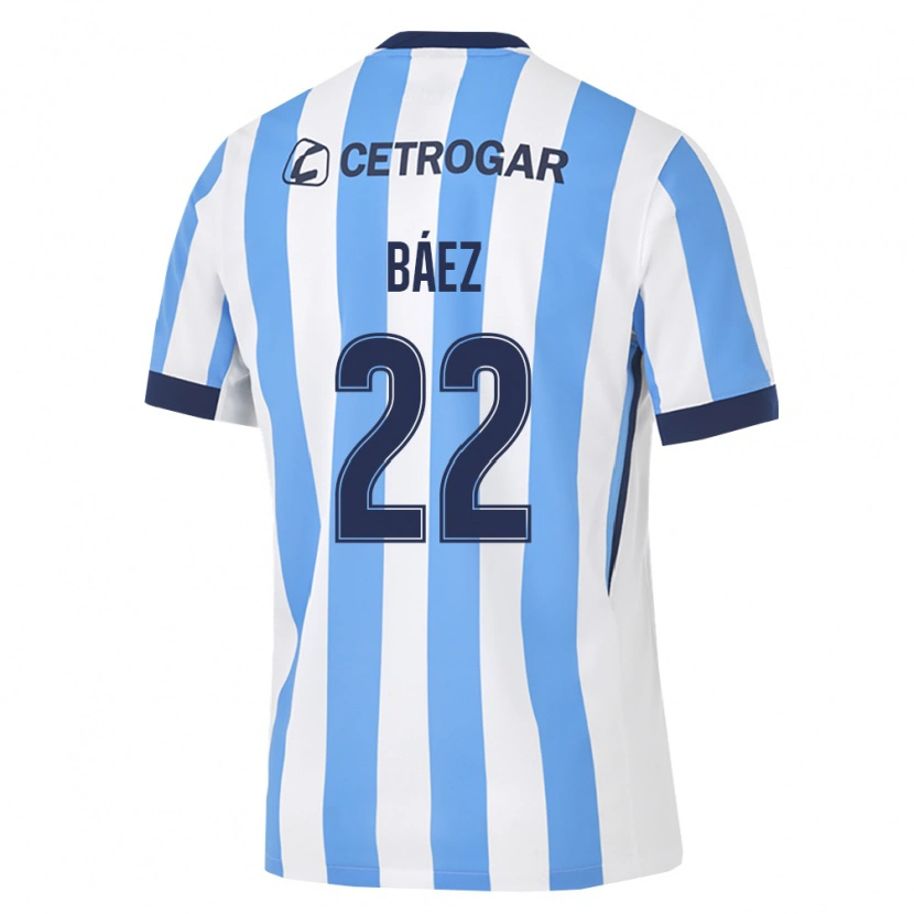 Danxen Mulher Camisola Santino Báez #22 Azul Claro Branco Preto Principal 2026/27 Camisa
