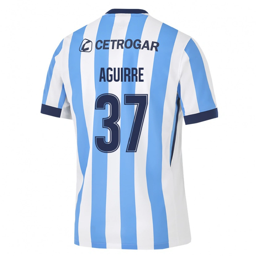 Danxen Mulher Camisola Santino Aguirre #37 Azul Claro Branco Preto Principal 2026/27 Camisa