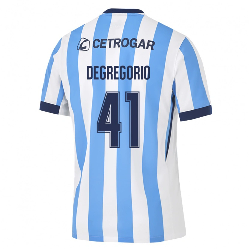 Danxen Mulher Camisola Ramiro Degregorio #41 Azul Claro Branco Preto Principal 2026/27 Camisa