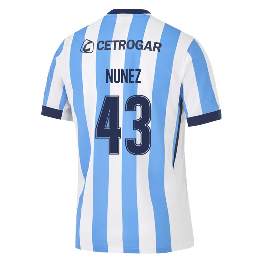Danxen Mulher Camisola Lucas Nunez #43 Azul Claro Branco Preto Principal 2026/27 Camisa
