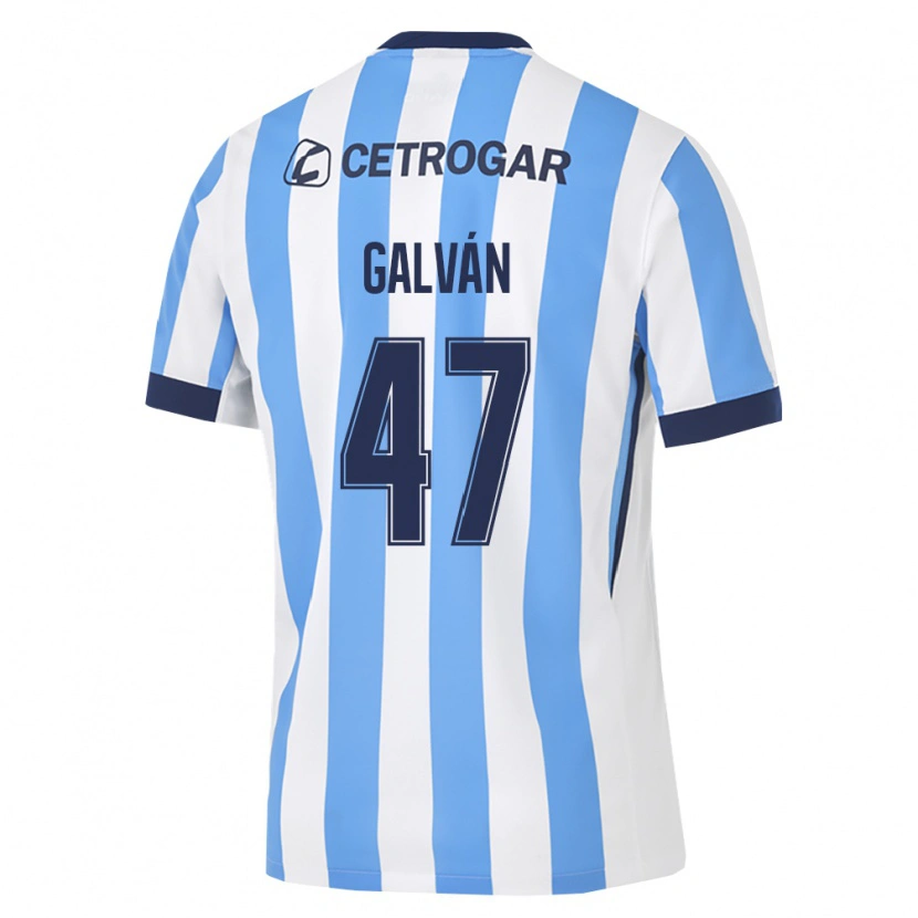 Danxen Mulher Camisola Ignacio Galvan #47 Azul Claro Branco Preto Principal 2026/27 Camisa