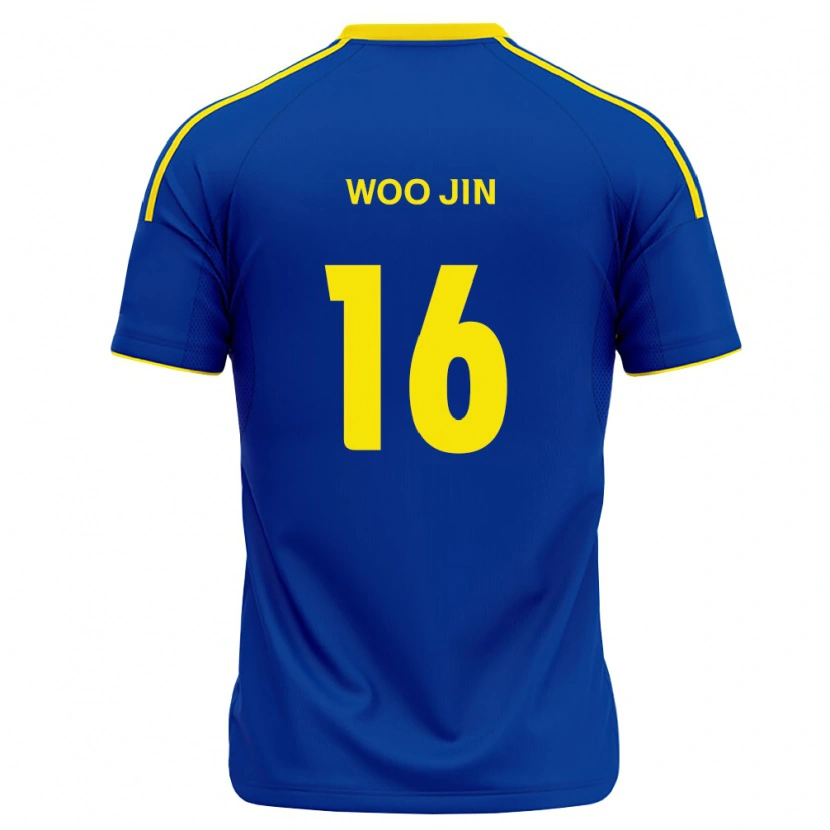Danxen Mulher Camisola Woo-Jin Park #16 Azul Real Amarelo Principal 2026/27 Camisa