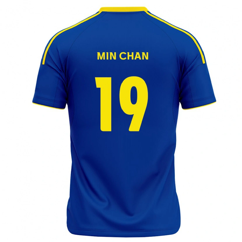 Danxen Mulher Camisola Min-Chan Kim #19 Azul Real Amarelo Principal 2026/27 Camisa