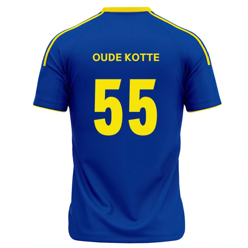 Danxen Mulher Camisola Thomas Oude Kotte #55 Azul Real Amarelo Principal 2026/27 Camisa