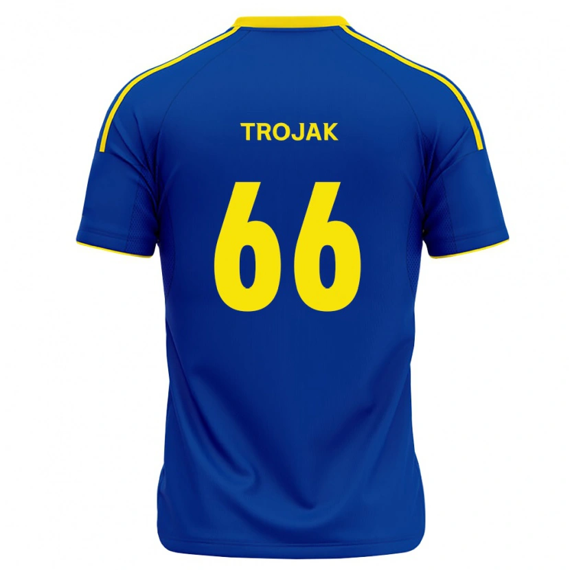 Danxen Mulher Camisola Milosz Trojak #66 Azul Real Amarelo Principal 2026/27 Camisa
