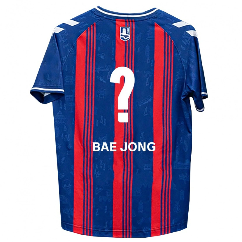 Danxen Mulher Camisola Bae-Jong Park #0 Azul Vermelho Branco Principal 2026/27 Camisa