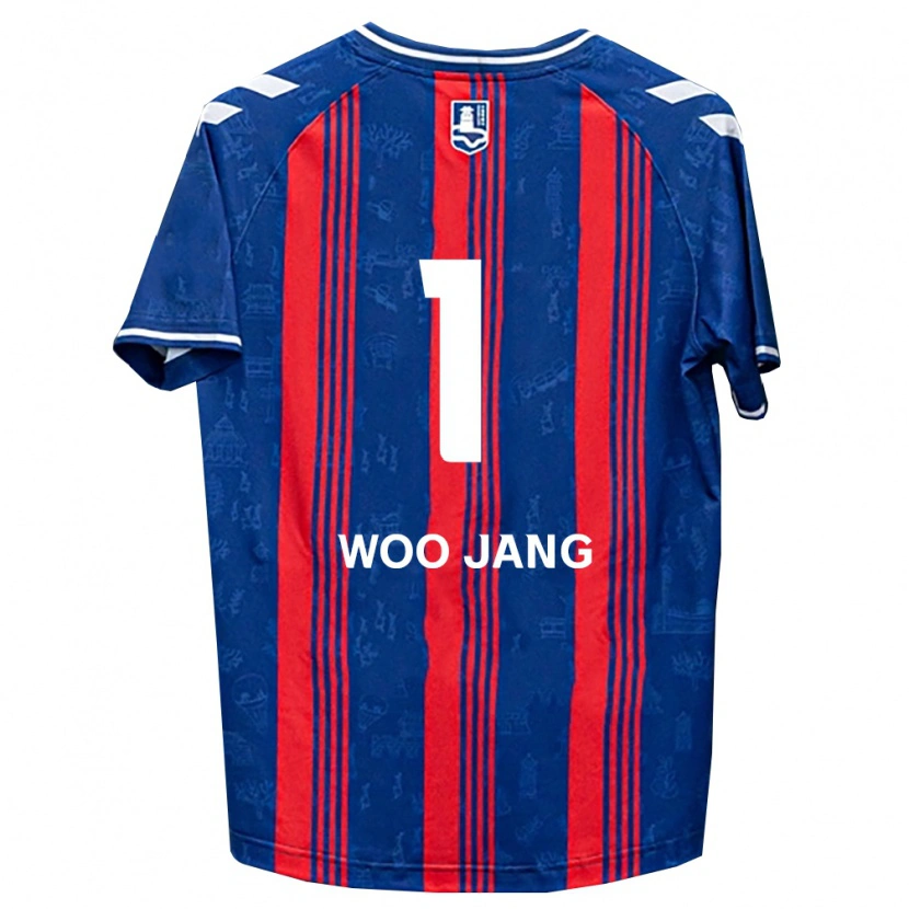 Danxen Mulher Camisola Woo-Jang Jo #1 Azul Vermelho Branco Principal 2026/27 Camisa