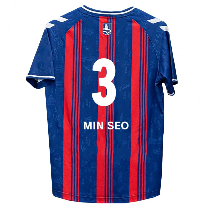 Danxen Mulher Camisola Min-Seo Park #3 Azul Vermelho Branco Principal 2026/27 Camisa