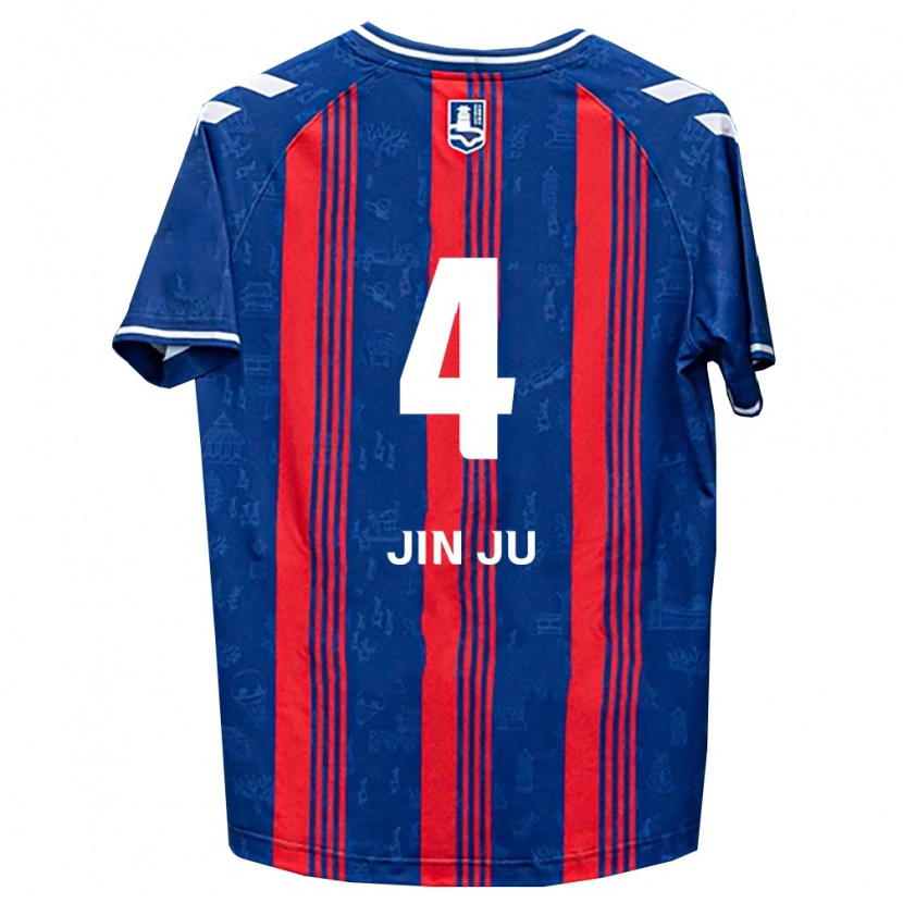 Danxen Mulher Camisola Jin-Ju Seo #4 Azul Vermelho Branco Principal 2026/27 Camisa