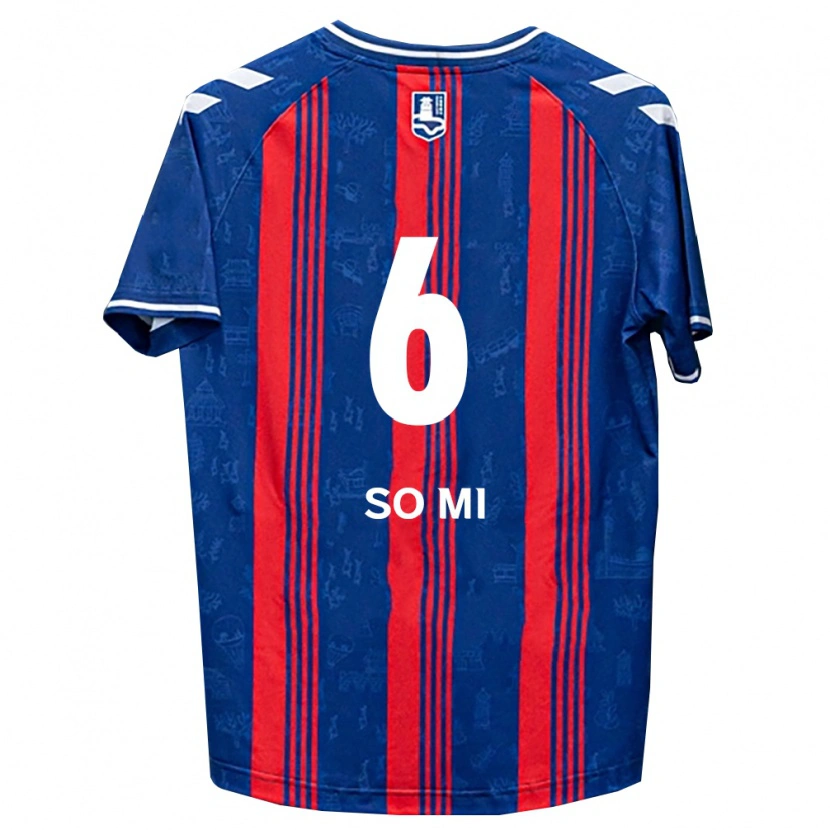 Danxen Mulher Camisola So-Mi Choi #6 Azul Vermelho Branco Principal 2026/27 Camisa