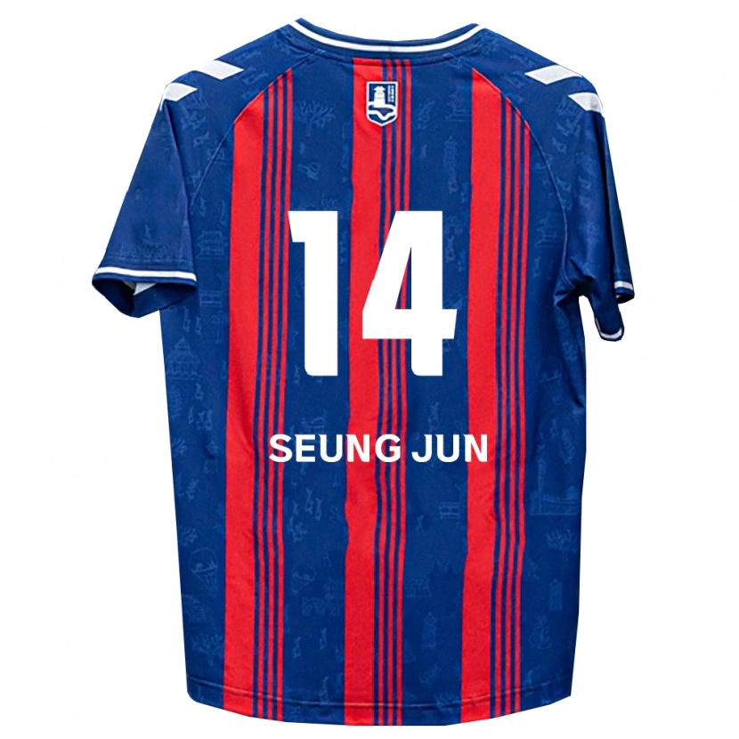 Danxen Mulher Camisola Seung-Jun Yeom #14 Azul Vermelho Branco Principal 2026/27 Camisa