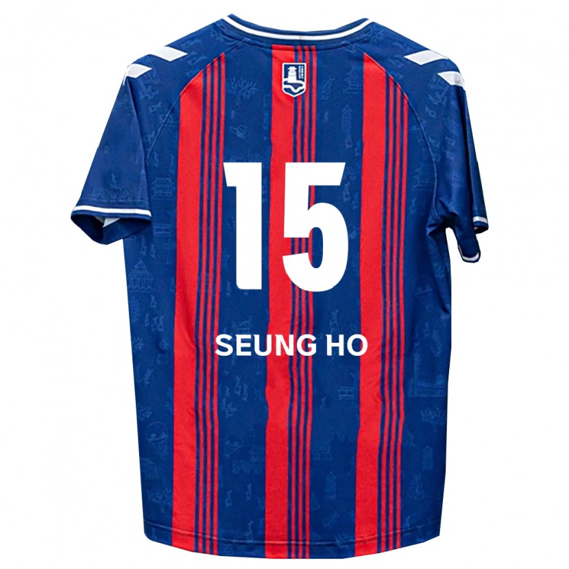 Danxen Mulher Camisola Seung-Ho Cho #15 Azul Vermelho Branco Principal 2026/27 Camisa
