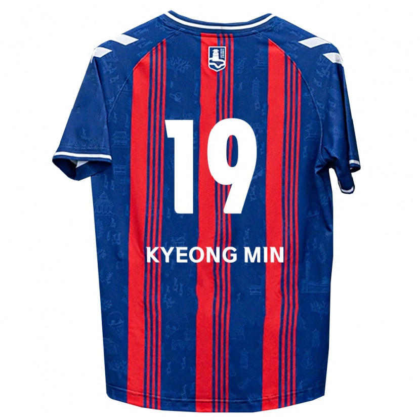 Danxen Mulher Camisola Kyeong-Min Kim #19 Azul Vermelho Branco Principal 2026/27 Camisa