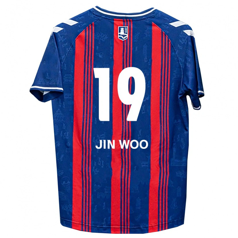 Danxen Mulher Camisola Jin-Woo Lee #19 Azul Vermelho Branco Principal 2026/27 Camisa