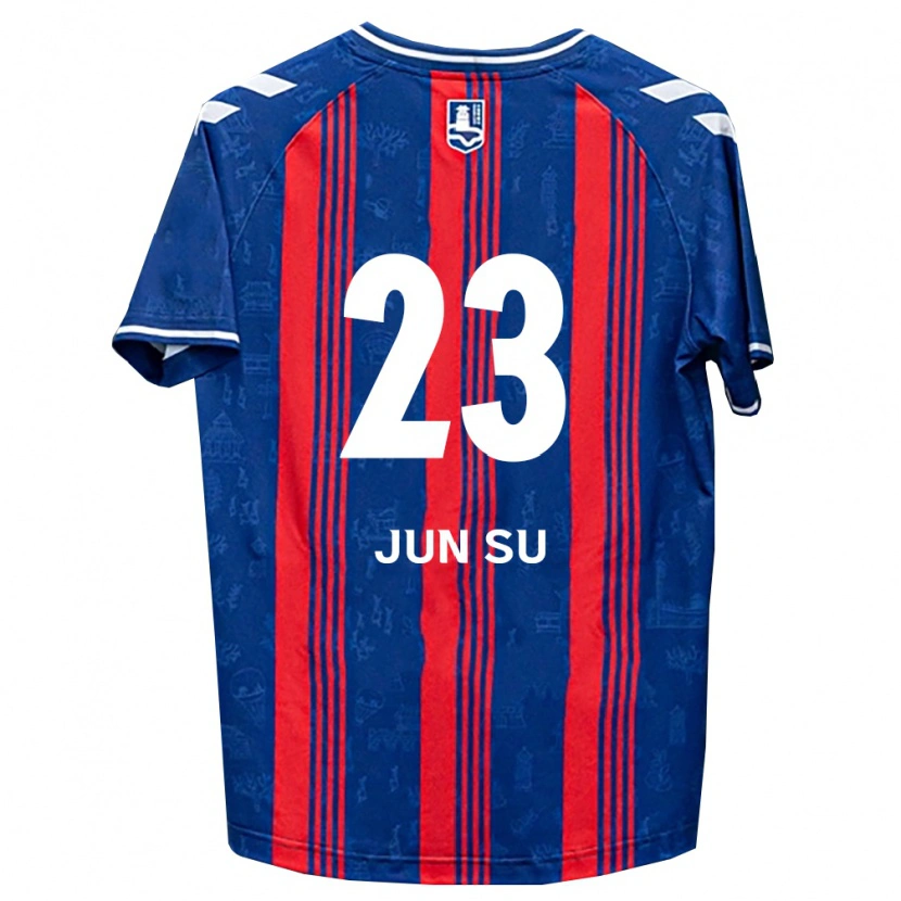 Danxen Mulher Camisola Jun-Su Ahn #23 Azul Vermelho Branco Principal 2026/27 Camisa