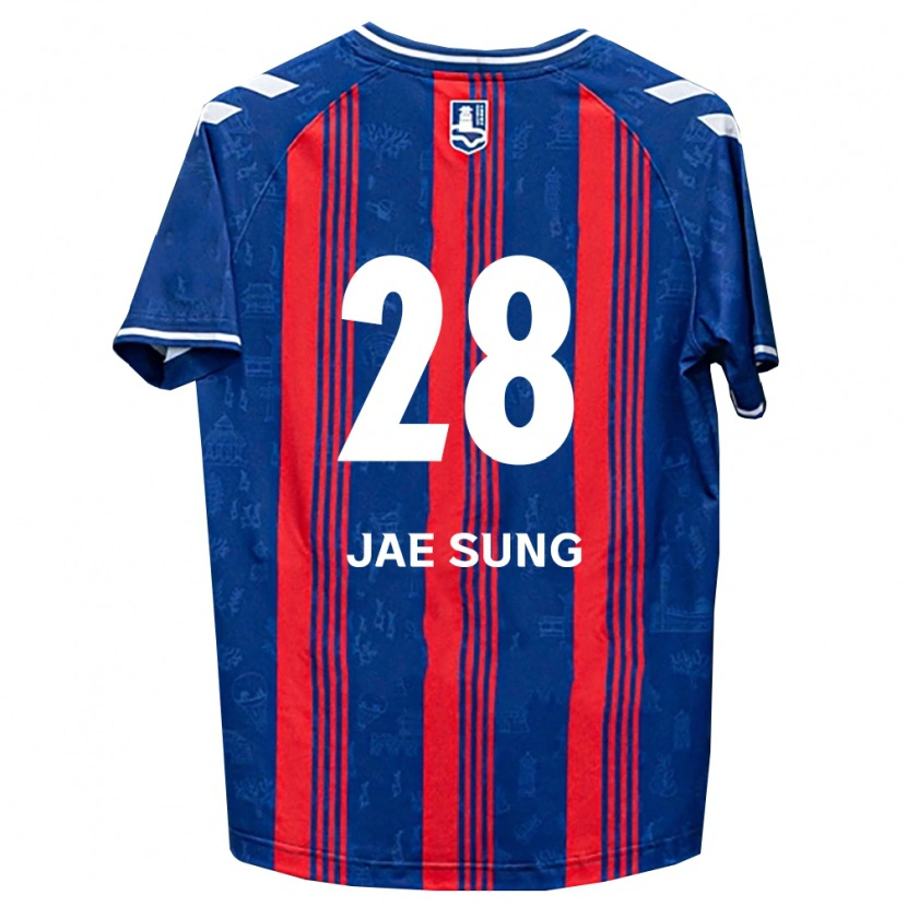 Danxen Mulher Camisola Jae-Sung Kim #28 Azul Vermelho Branco Principal 2026/27 Camisa
