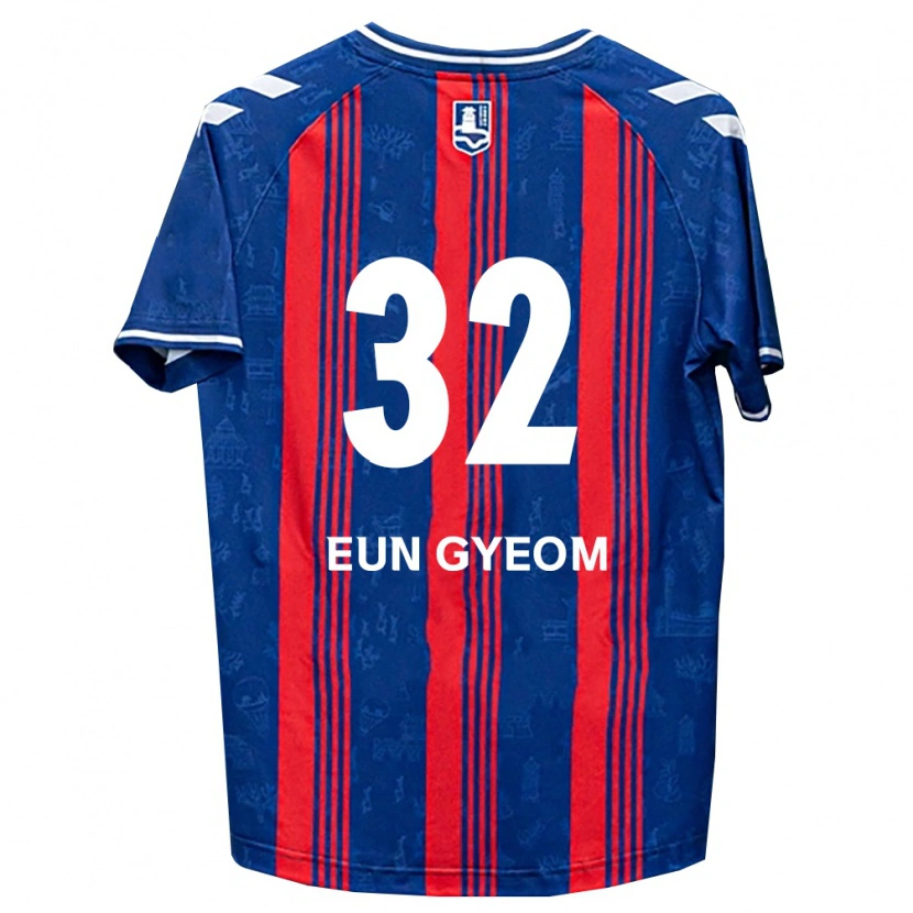 Danxen Mulher Camisola Eun-Gyeom Kim #32 Azul Vermelho Branco Principal 2026/27 Camisa
