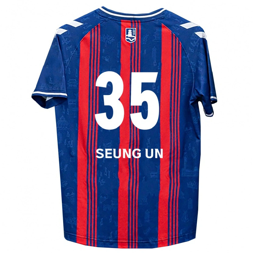 Danxen Mulher Camisola Seung-Un Kim #35 Azul Vermelho Branco Principal 2026/27 Camisa