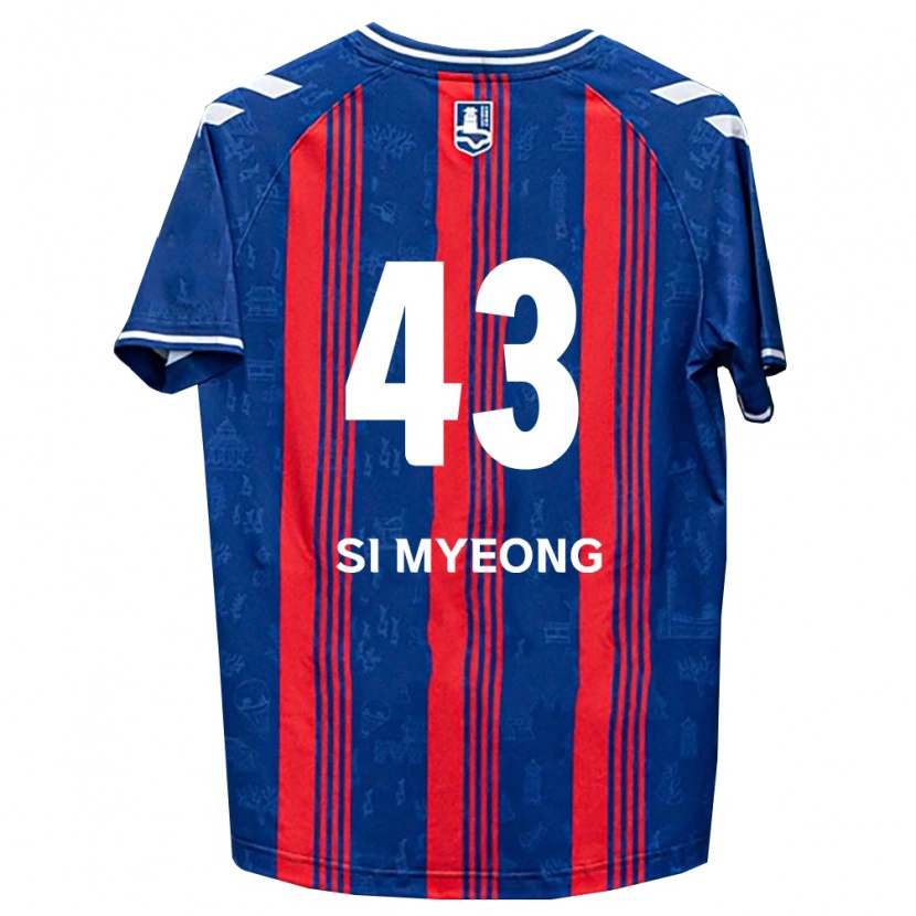 Danxen Mulher Camisola Si-Myeong Lee #43 Azul Vermelho Branco Principal 2026/27 Camisa