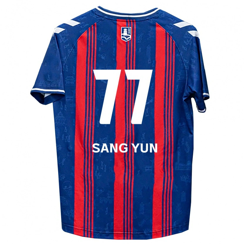 Danxen Mulher Camisola Sang-Yun Kang #77 Azul Vermelho Branco Principal 2026/27 Camisa