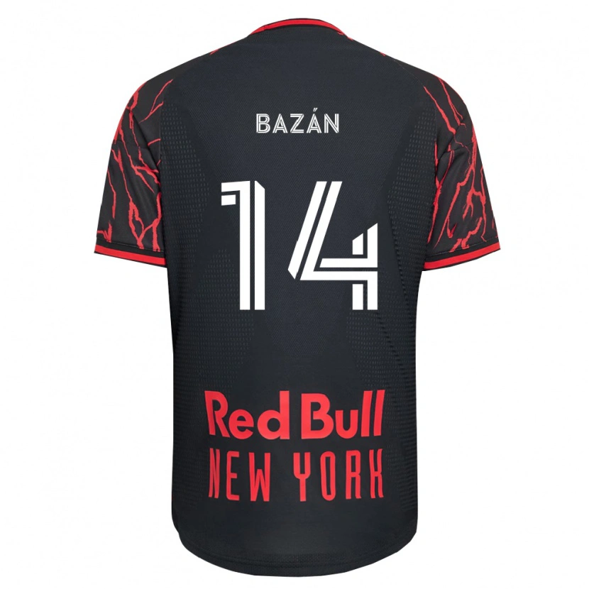 Danxen Mulher Camisola Julián Bazán #14 Vermelho Preto Branco Principal 2026/27 Camisa