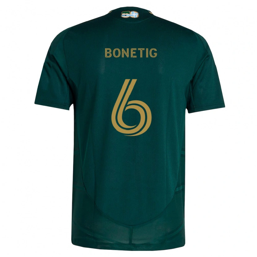 Danxen Mulher Camisola Alex Bonetig #6 Verde Escuro Marrom Principal 2026/27 Camisa