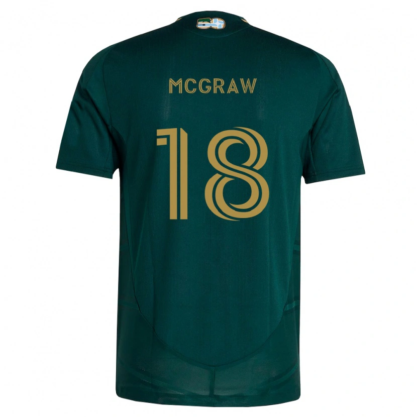 Danxen Mulher Camisola Zac Mcgraw #18 Verde Escuro Marrom Principal 2026/27 Camisa
