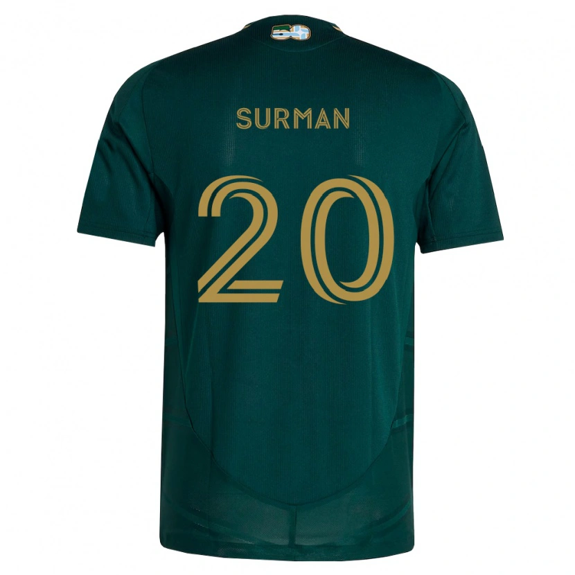 Danxen Mulher Camisola Finn Surman #20 Verde Escuro Marrom Principal 2026/27 Camisa