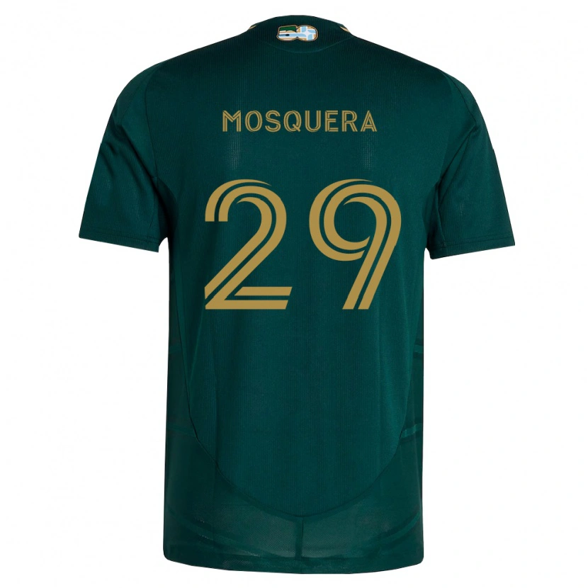 Danxen Mulher Camisola Juan Mosquera #29 Verde Escuro Marrom Principal 2026/27 Camisa