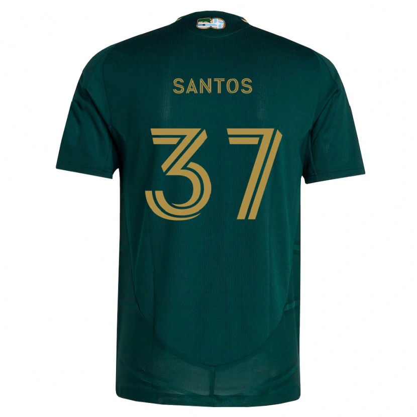 Danxen Mulher Camisola Noah Santos #37 Verde Escuro Marrom Principal 2026/27 Camisa