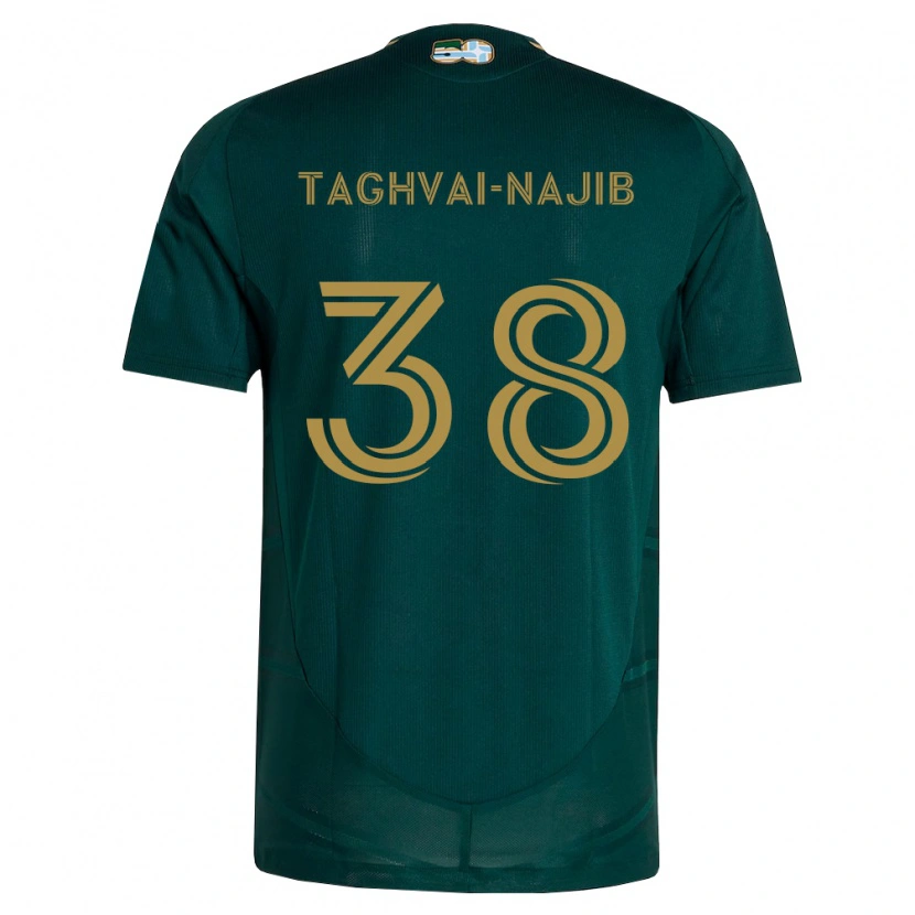Danxen Mulher Camisola Braxton Taghvai-Najib #38 Verde Escuro Marrom Principal 2026/27 Camisa