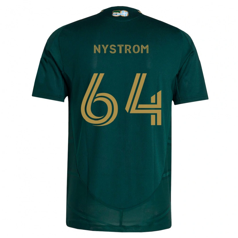 Danxen Mulher Camisola August Nystrom #64 Verde Escuro Marrom Principal 2026/27 Camisa