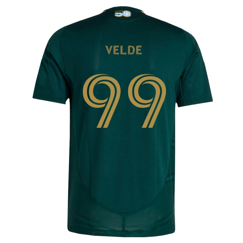 Danxen Mulher Camisola Kristoffer Velde #99 Verde Escuro Marrom Principal 2026/27 Camisa