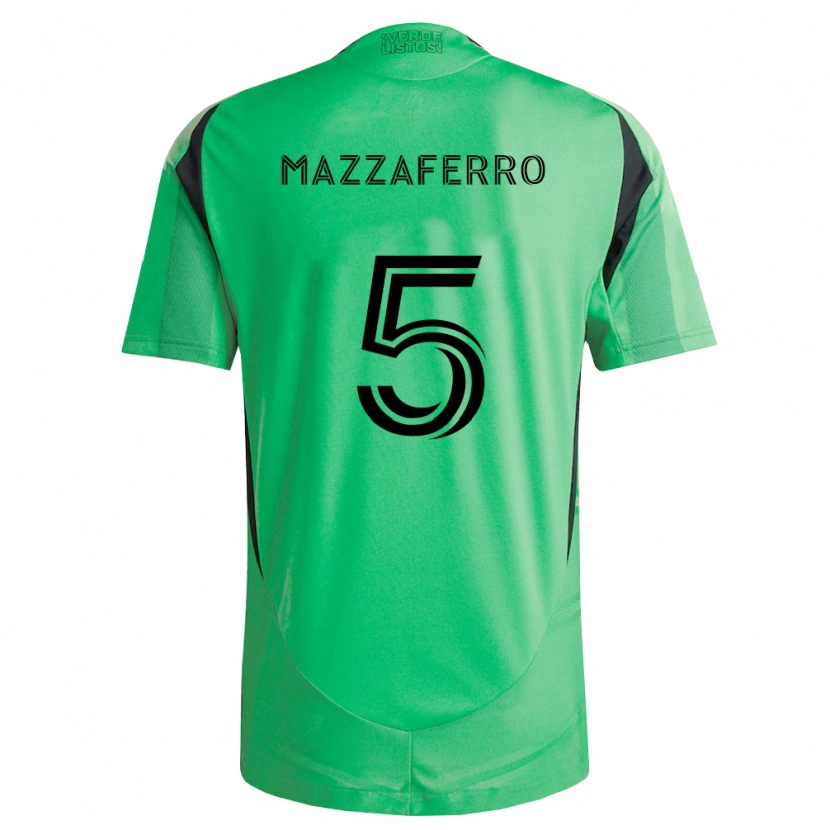 Danxen Mulher Camisola Salvatore Mazzaferro #5 Verde Esmeralda Preto Principal 2026/27 Camisa