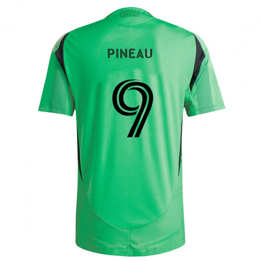 Danxen Mulher Camisola Sebastien Pineau #9 Verde Esmeralda Preto Principal 2026/27 Camisa