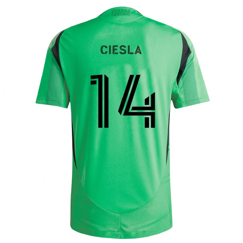 Danxen Mulher Camisola Daniel Ciesla #14 Verde Esmeralda Preto Principal 2026/27 Camisa