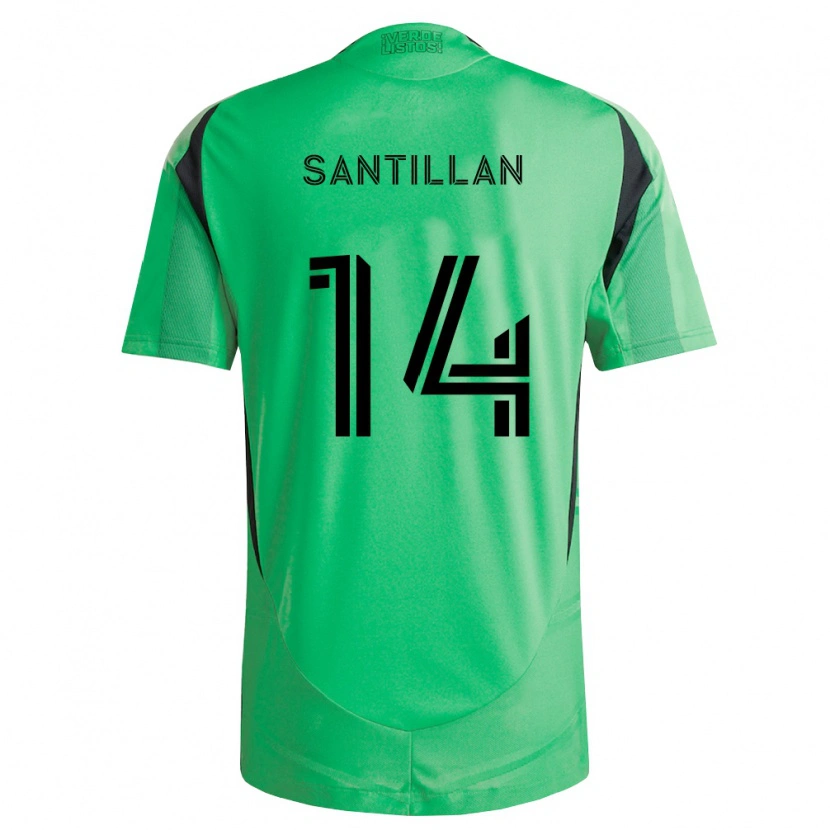 Danxen Mulher Camisola Jonathan Santillan #14 Verde Esmeralda Preto Principal 2026/27 Camisa