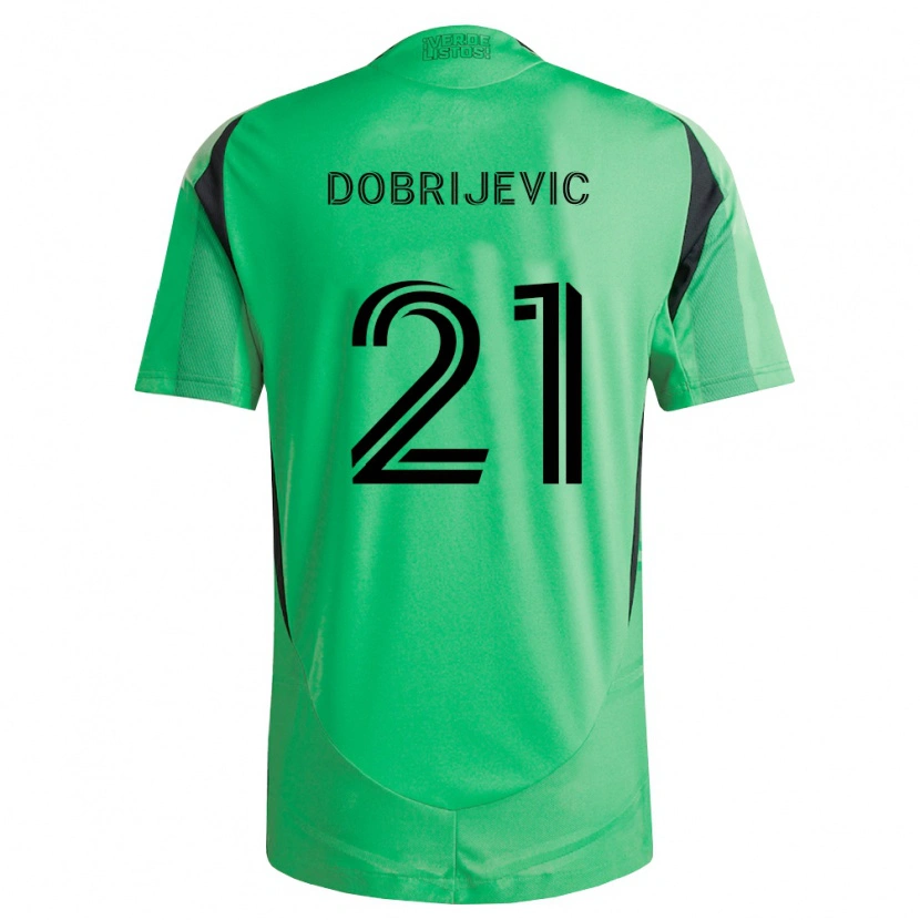 Danxen Mulher Camisola Stefan Dobrijevic #21 Verde Esmeralda Preto Principal 2026/27 Camisa