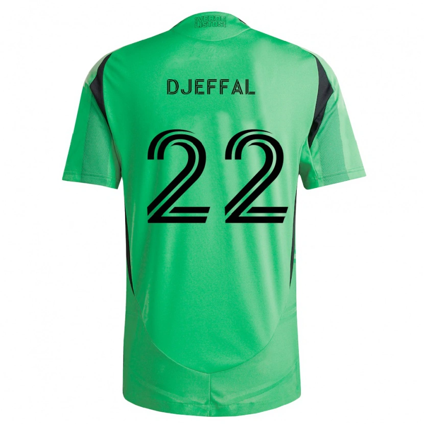 Danxen Mulher Camisola Sofiane Djeffal #22 Verde Esmeralda Preto Principal 2026/27 Camisa
