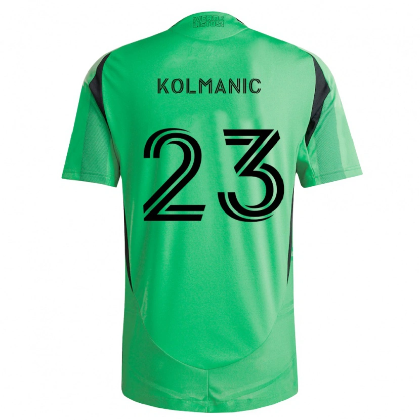 Danxen Mulher Camisola Žan Kolmanič #23 Verde Esmeralda Preto Principal 2026/27 Camisa