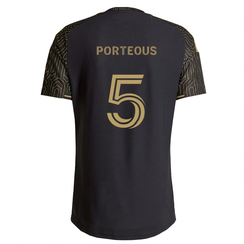 Danxen Mulher Camisola Ryan Porteous #5 Marrom Preto Principal 2026/27 Camisa